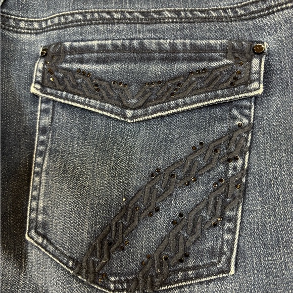 White House Black Market Noir Boot Leg Jeans size 12R - Picture 6 of 6